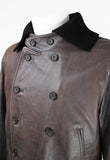 ISSEY MIYAKE MEN FW 2006 LEATHER CONVERTIBLE BUCKLE COAT
