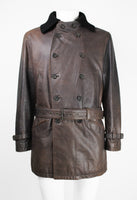 ISSEY MIYAKE MEN FW 2006 LEATHER CONVERTIBLE BUCKLE COAT