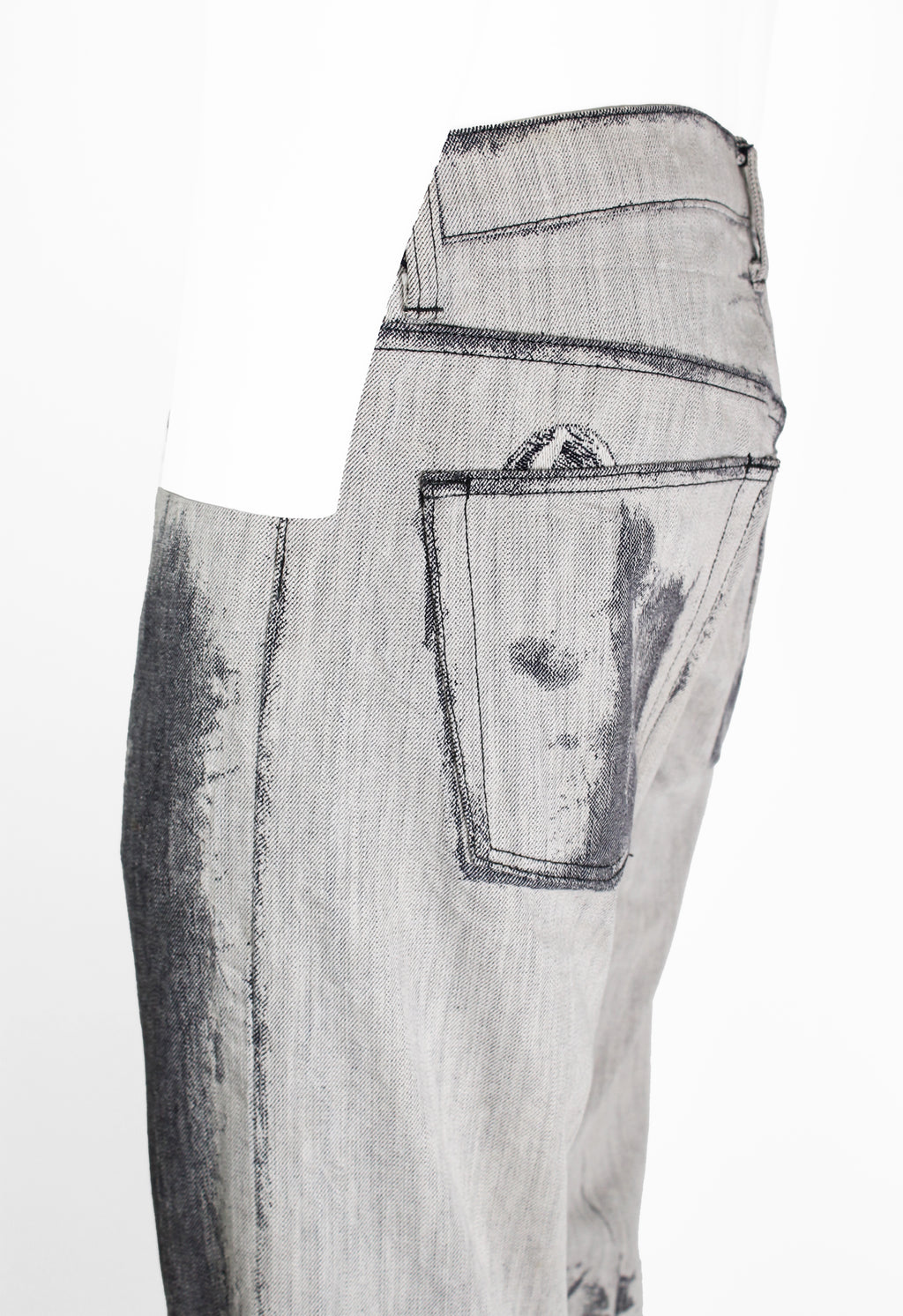 ISSEY MIYAKE MEN FW 2007 DISTRESSED ILLUSION JEANS