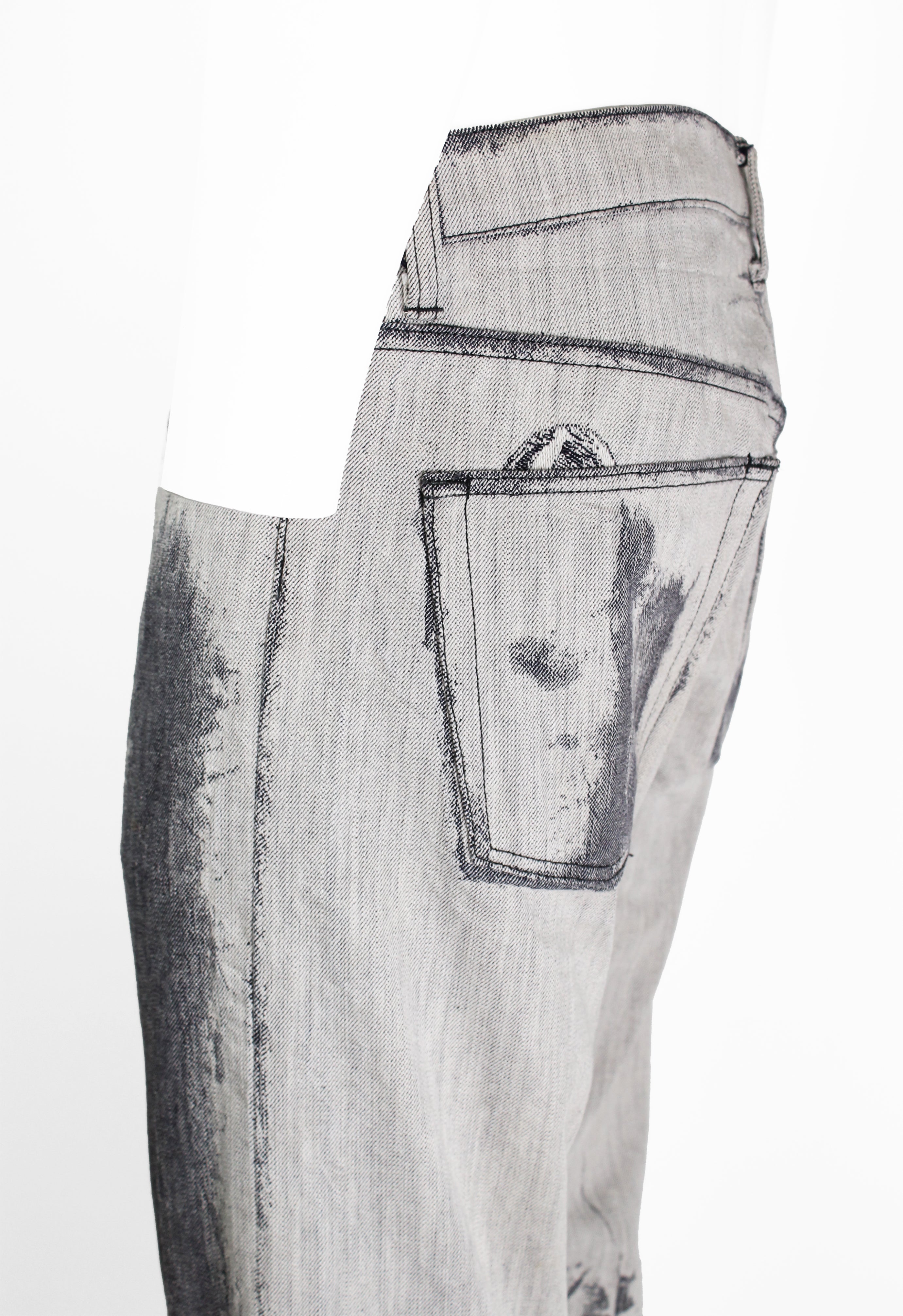 ISSEY MIYAKE MEN FW 2007 DISTRESSED ILLUSION JEANS