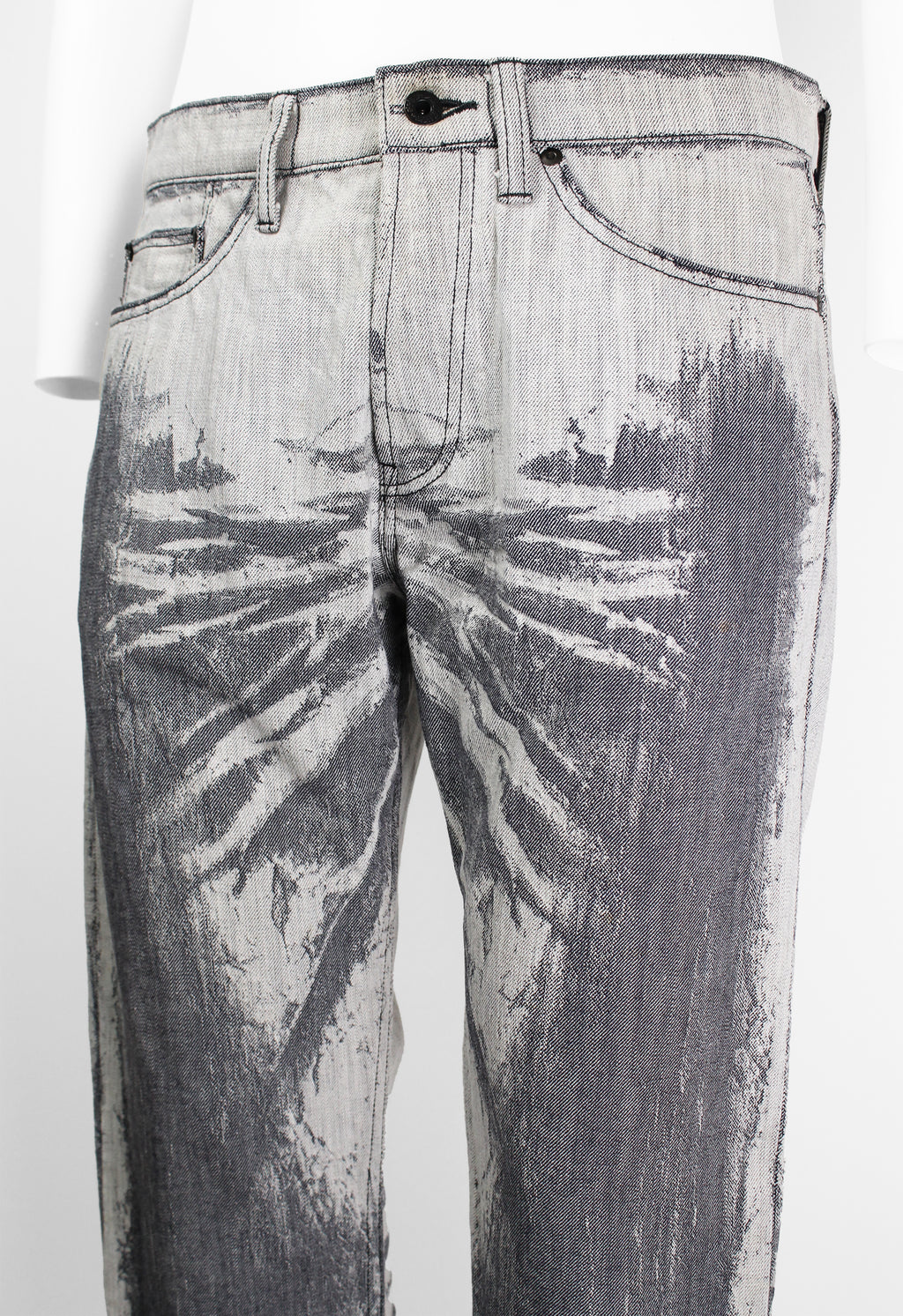 ISSEY MIYAKE MEN FW 2007 DISTRESSED ILLUSION JEANS