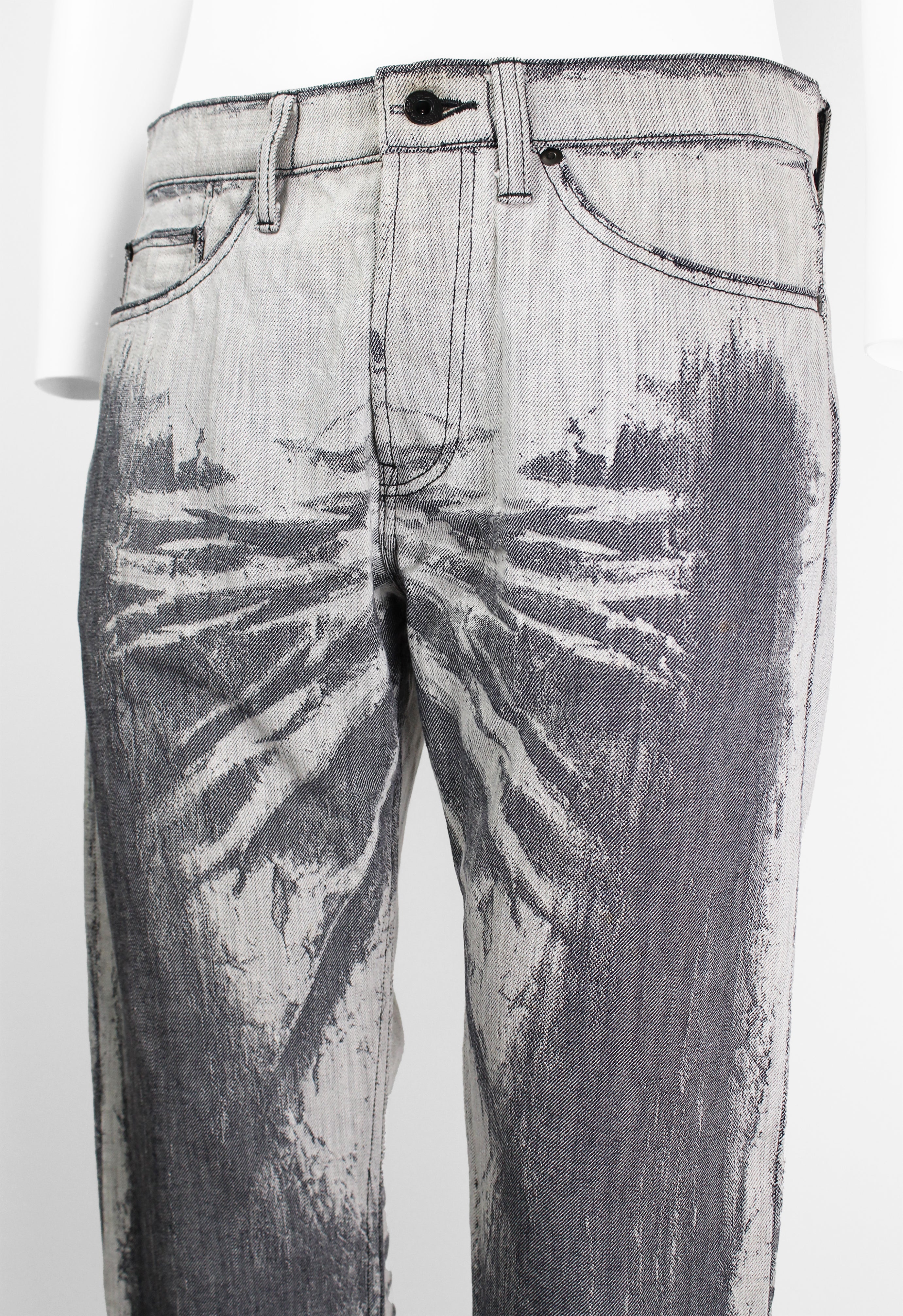 ISSEY MIYAKE MEN FW 2007 DISTRESSED ILLUSION JEANS