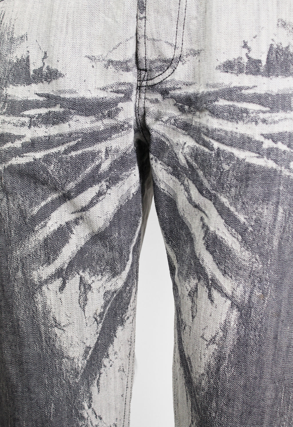 ISSEY MIYAKE MEN FW 2007 DISTRESSED ILLUSION JEANS