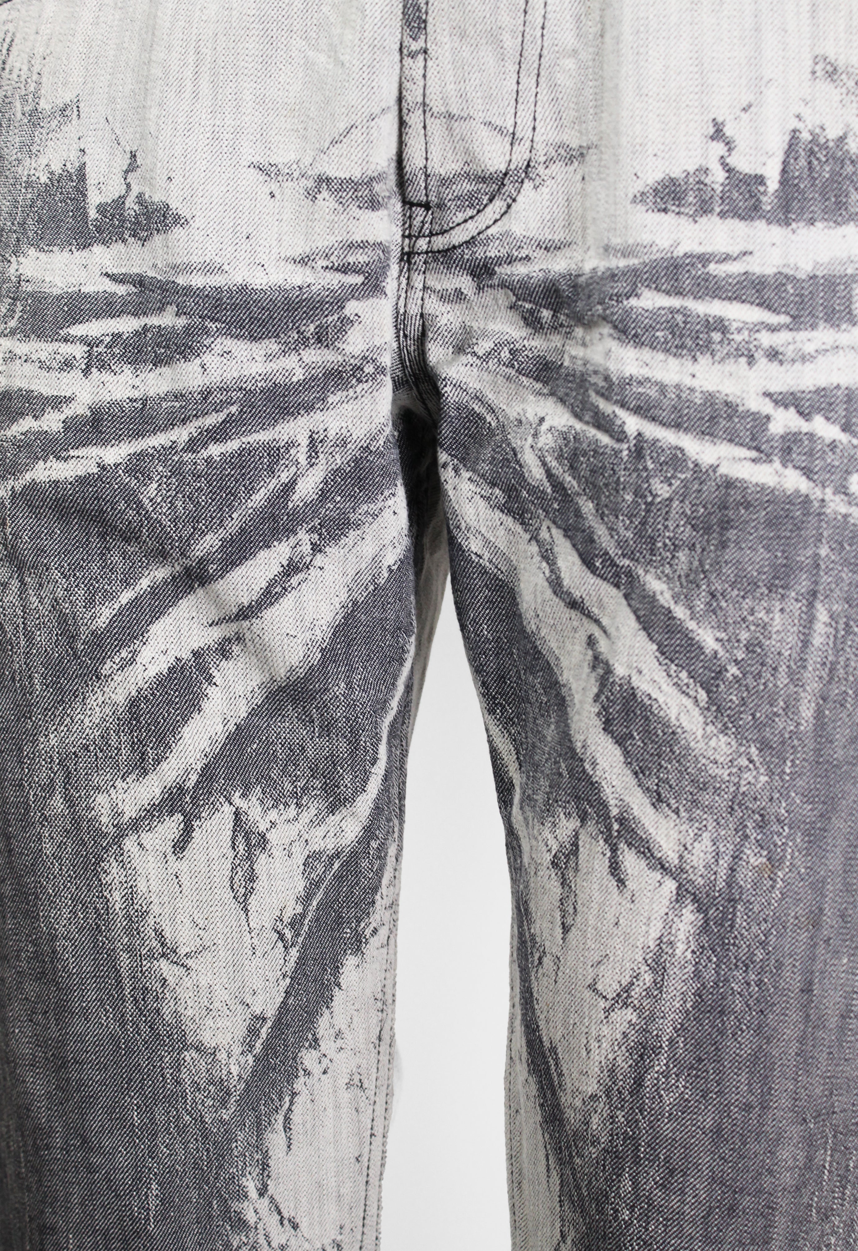 ISSEY MIYAKE MEN FW 2007 DISTRESSED ILLUSION JEANS