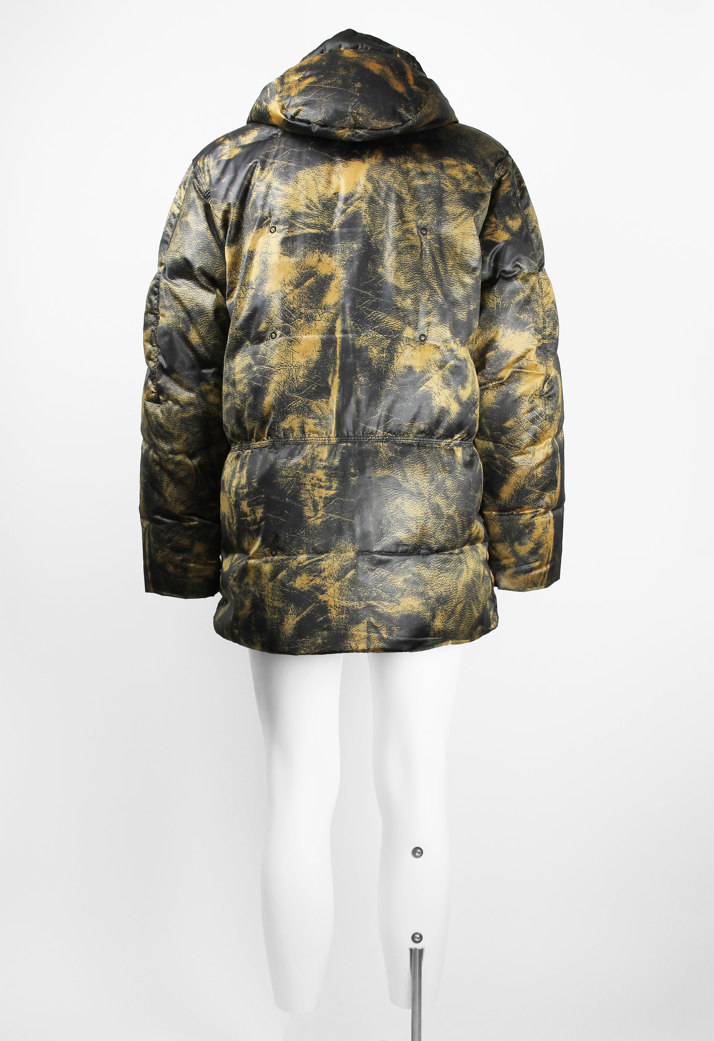 ISSEY MIYAKE MEN FW 2007 TROMPE L'OEIL PRINTED LEATHER DOWN COAT