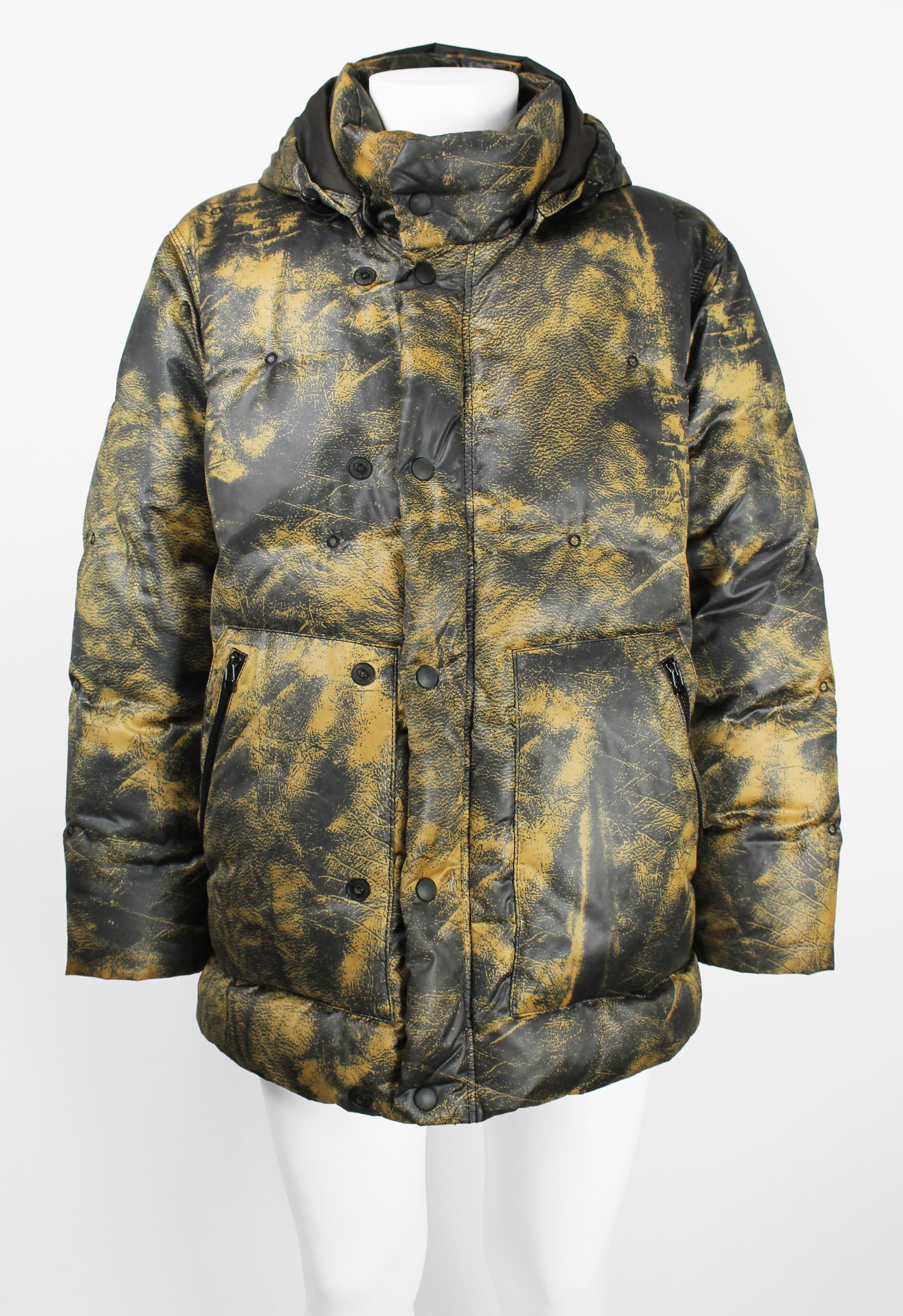 ISSEY MIYAKE MEN FW 2007 TROMPE L'OEIL PRINTED LEATHER DOWN COAT