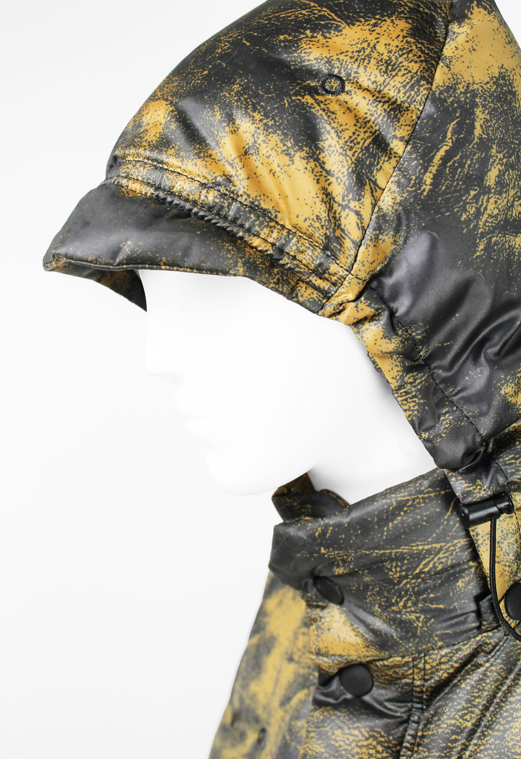ISSEY MIYAKE MEN FW 2007 TROMPE L'OEIL PRINTED LEATHER DOWN COAT