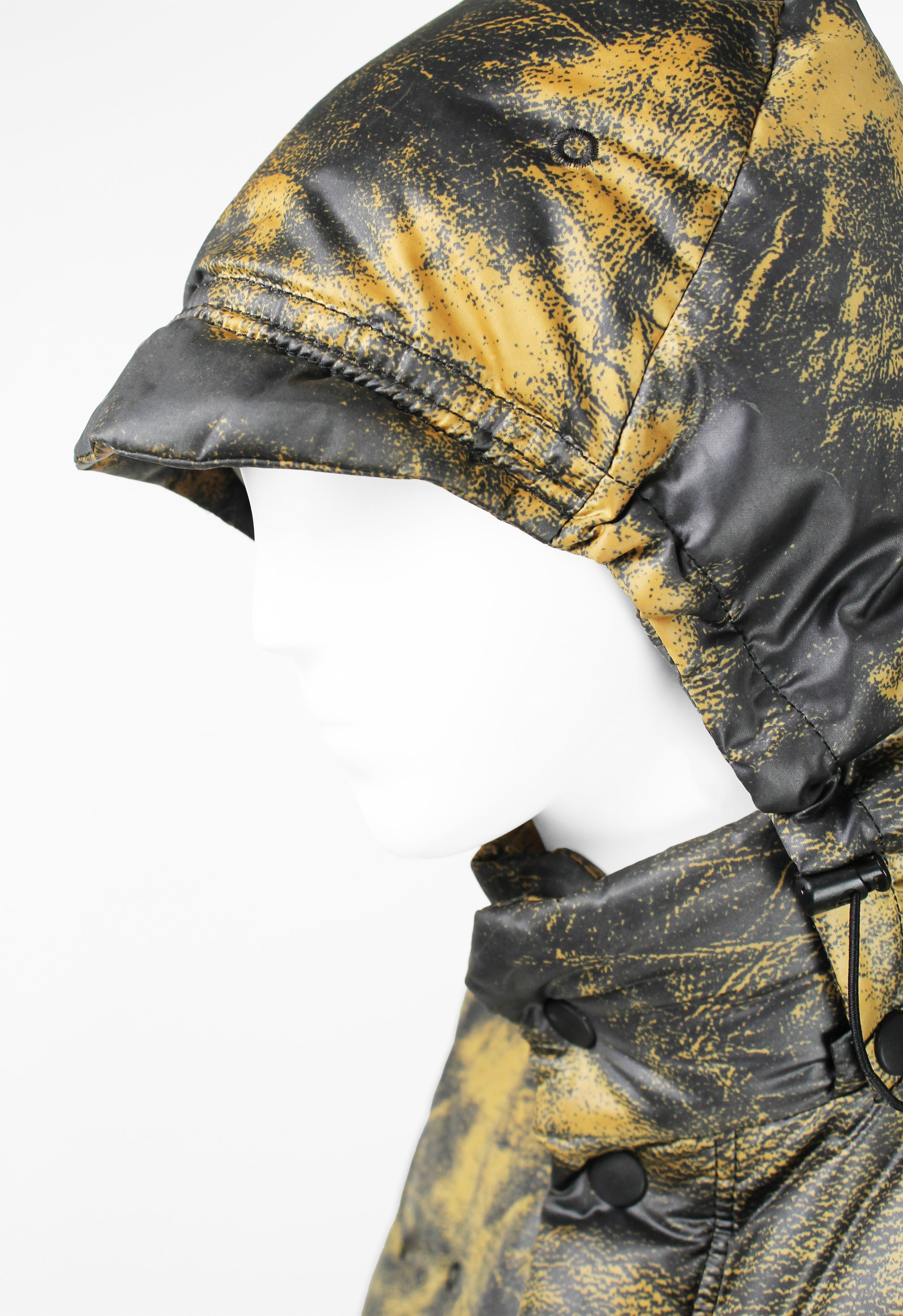 ISSEY MIYAKE MEN FW 2007 TROMPE L'OEIL PRINTED LEATHER DOWN COAT