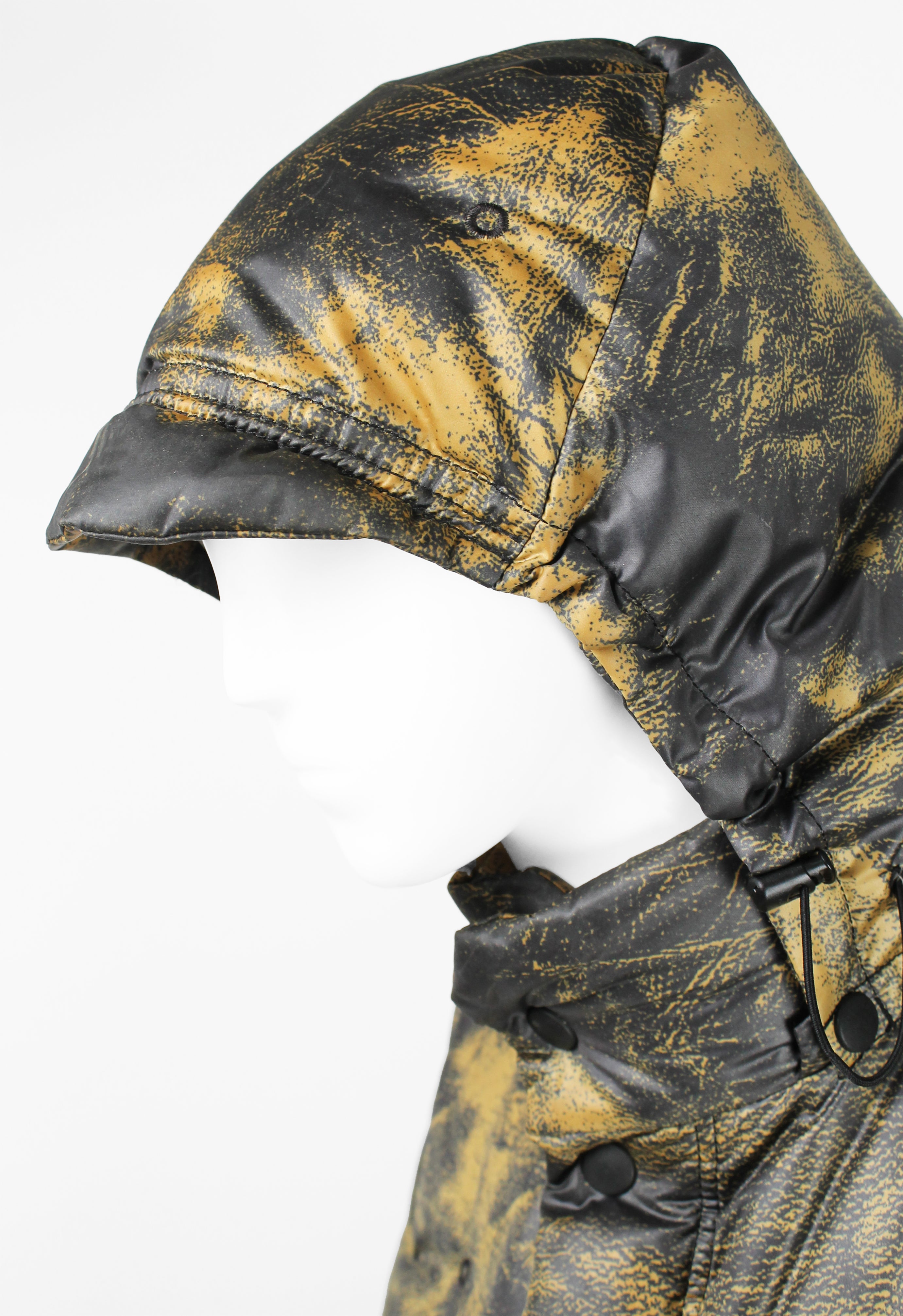 ISSEY MIYAKE MEN FW 2007 TROMPE L'OEIL PRINTED LEATHER DOWN COAT