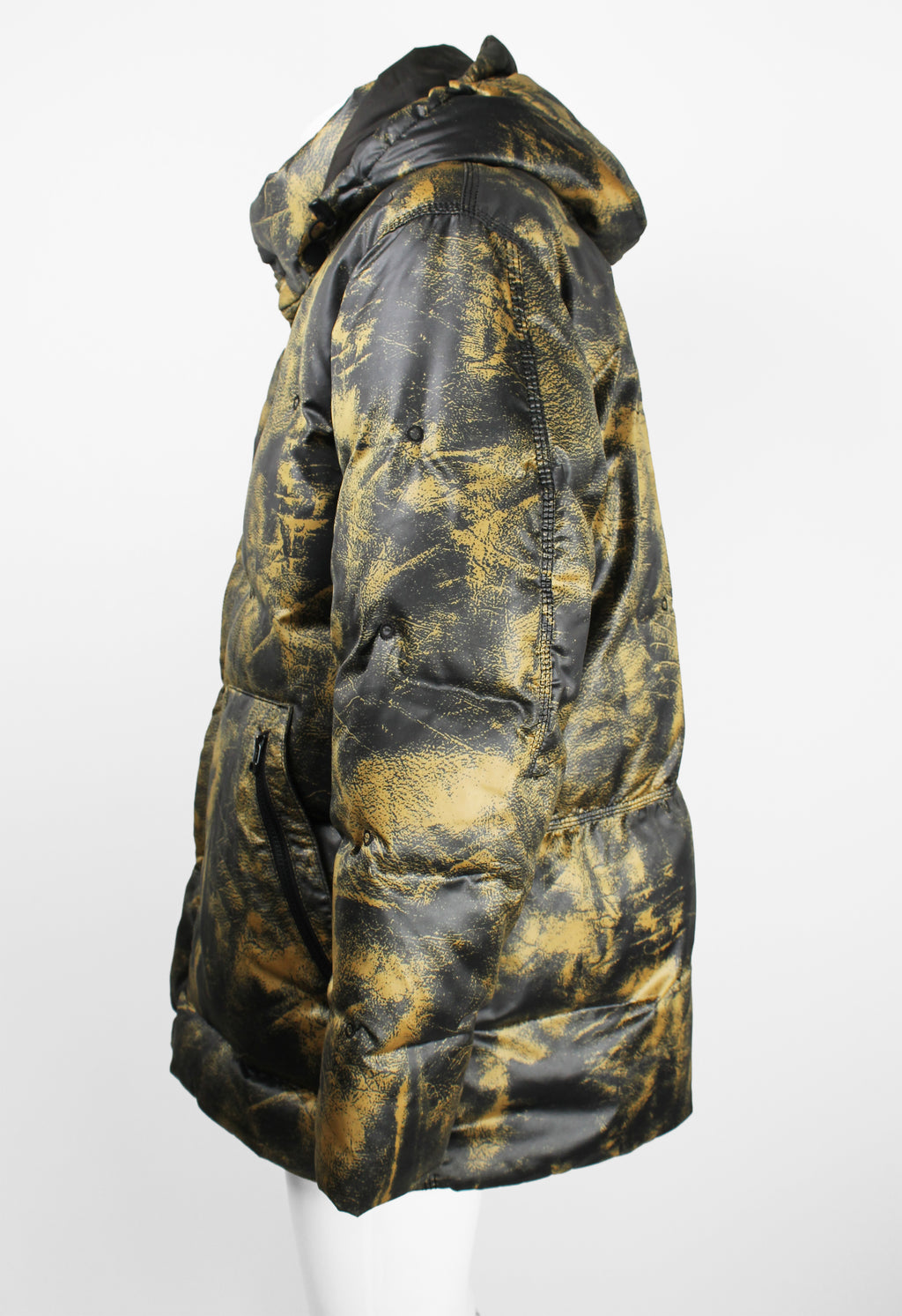 ISSEY MIYAKE MEN FW 2007 TROMPE L'OEIL PRINTED LEATHER DOWN COAT