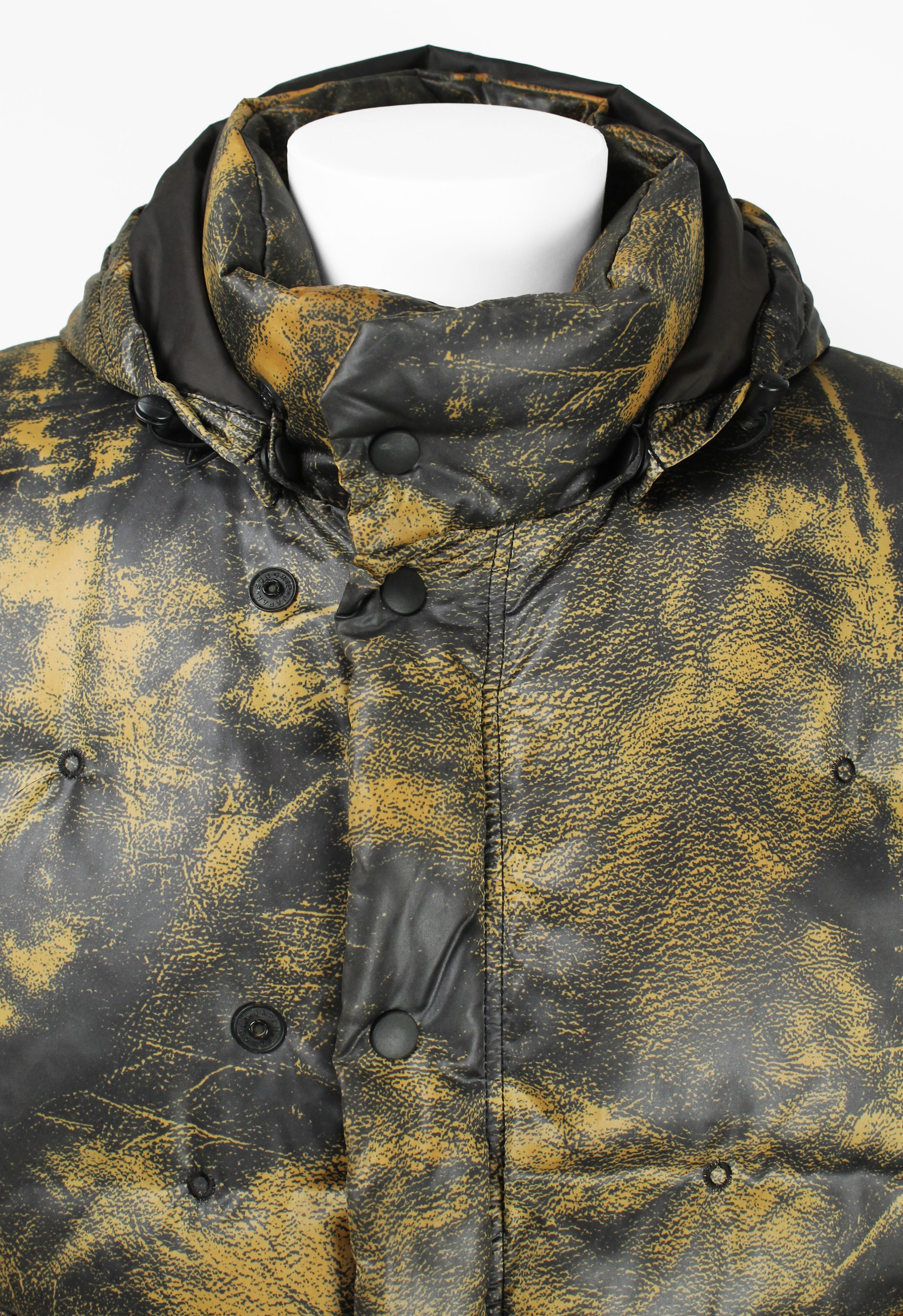 ISSEY MIYAKE MEN FW 2007 TROMPE L'OEIL PRINTED LEATHER DOWN COAT