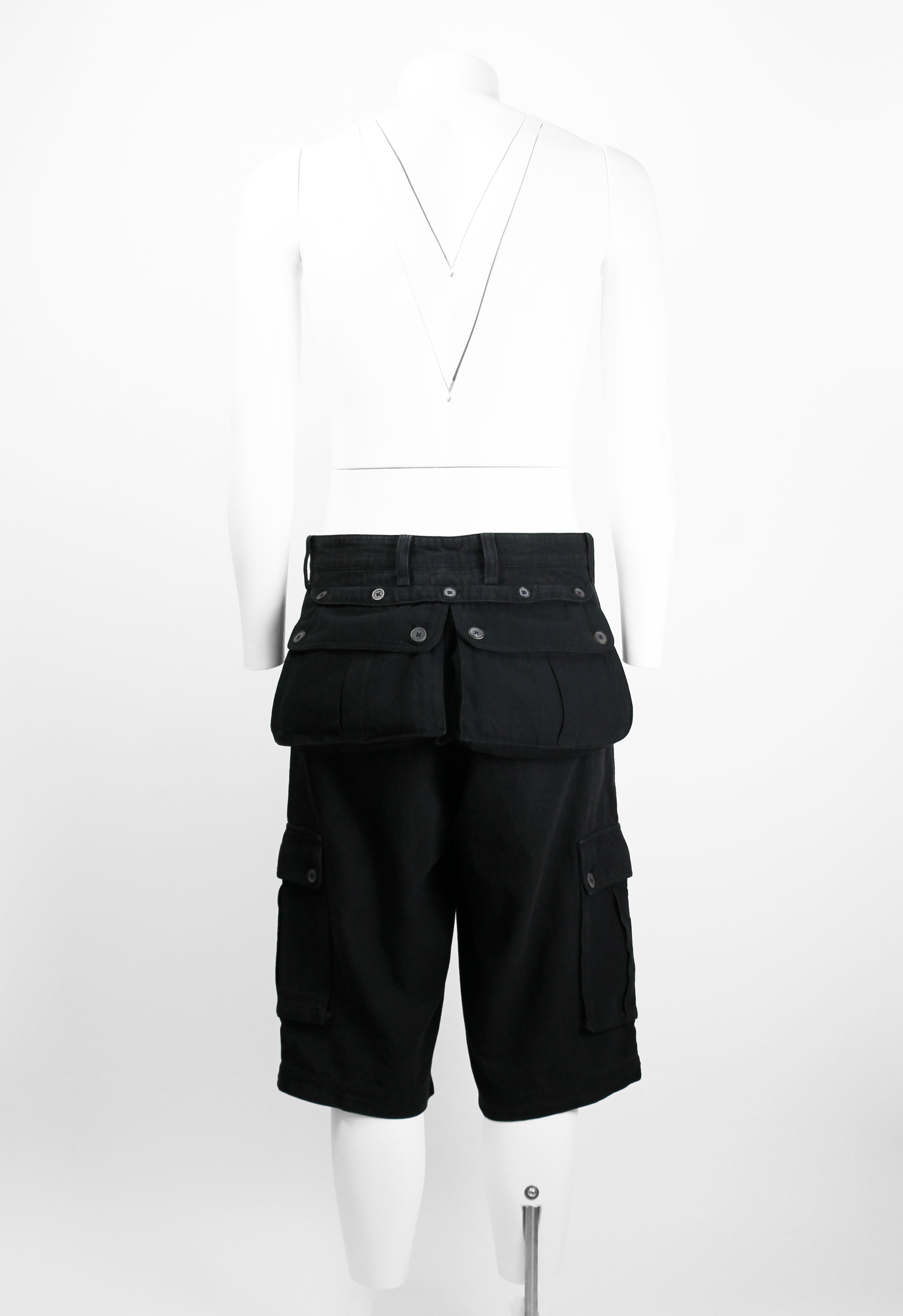 ISSEY MIYAKE MEN SS 2004 DETACHABLE POUCH CARGO SHORTS