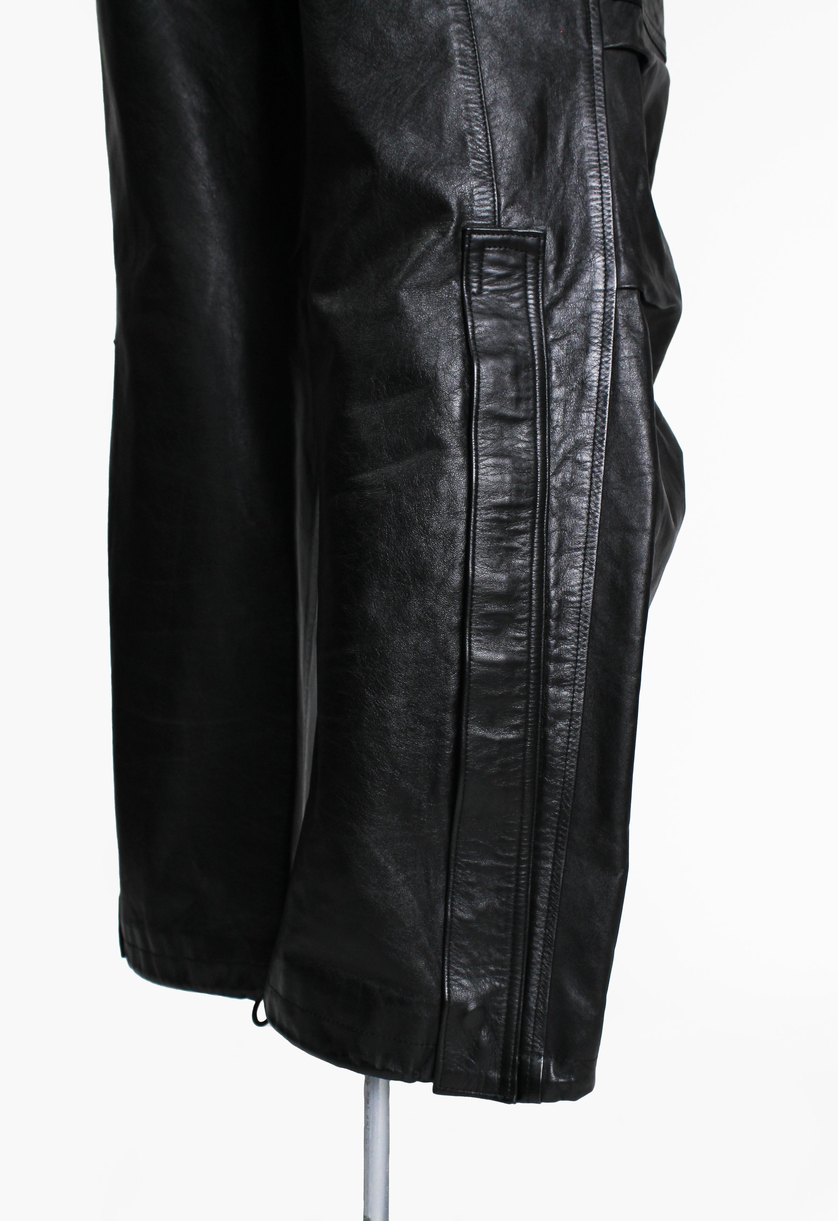 ISSEY MIYAKE MEN SS 2007 LEATHER CARGO TROUSERS