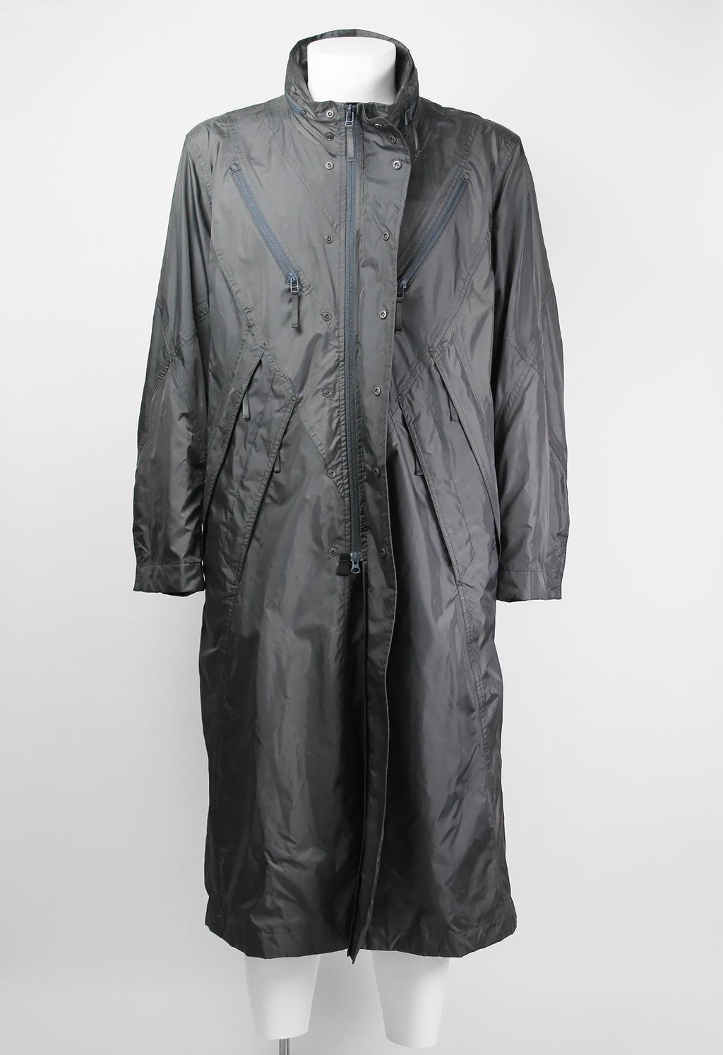 ISSEY MIYAKE MEN SS 2008 LONG MULTI POCKET TECHNICAL COAT