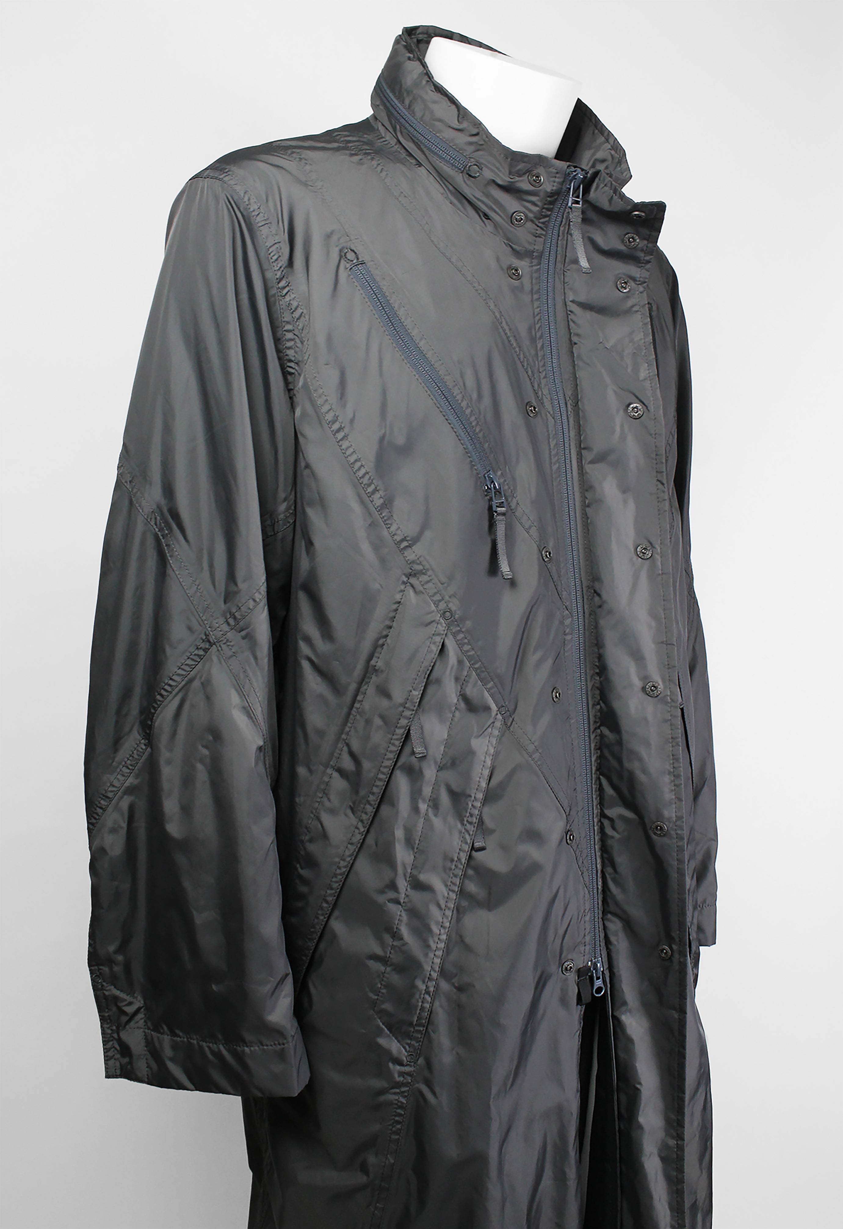 ISSEY MIYAKE MEN SS 2008 LONG MULTI POCKET TECHNICAL COAT