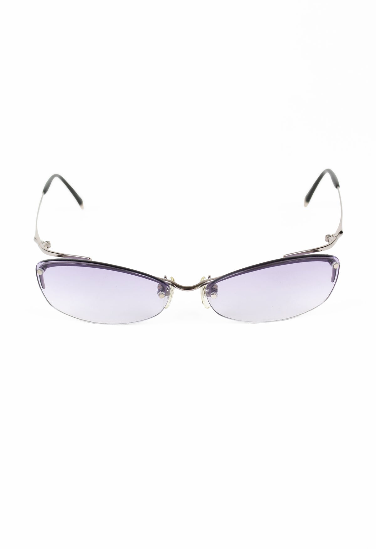 ISSEY MIYAKE PURPLE SUSPENDED SILVER TIP SUNGLASSES