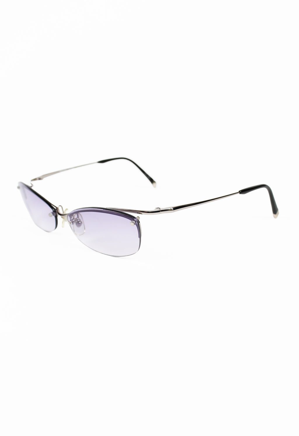 ISSEY MIYAKE PURPLE SUSPENDED SILVER TIP SUNGLASSES
