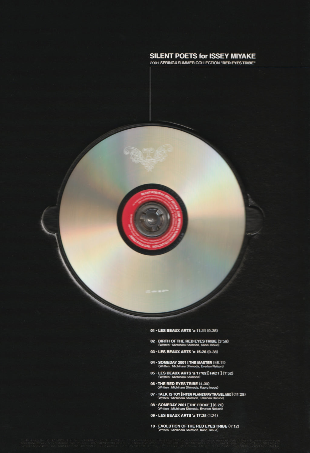 ISSEY MIYAKE SS 2001 LOOKBOOK AND COLLECTION MUSIC CD BY SILENT POETS