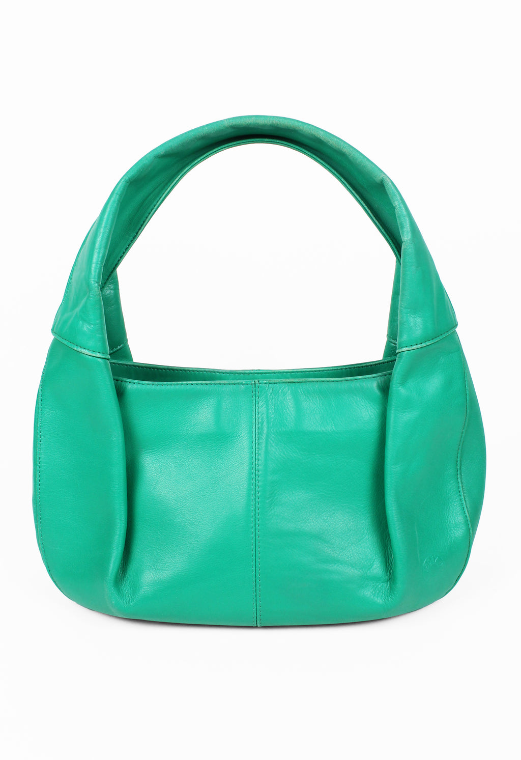 ISSEY MIYAKE SS 2003 GREEN FOLDED LEATHER SHOULDER BAG