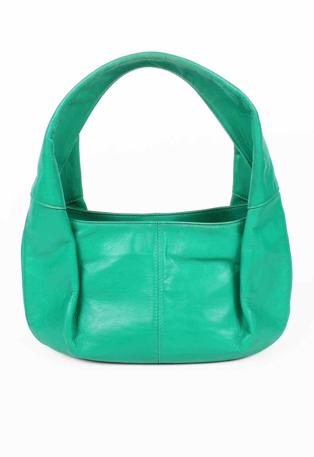 ISSEY MIYAKE SS 2003 GREEN FOLDED LEATHER SHOULDER BAG