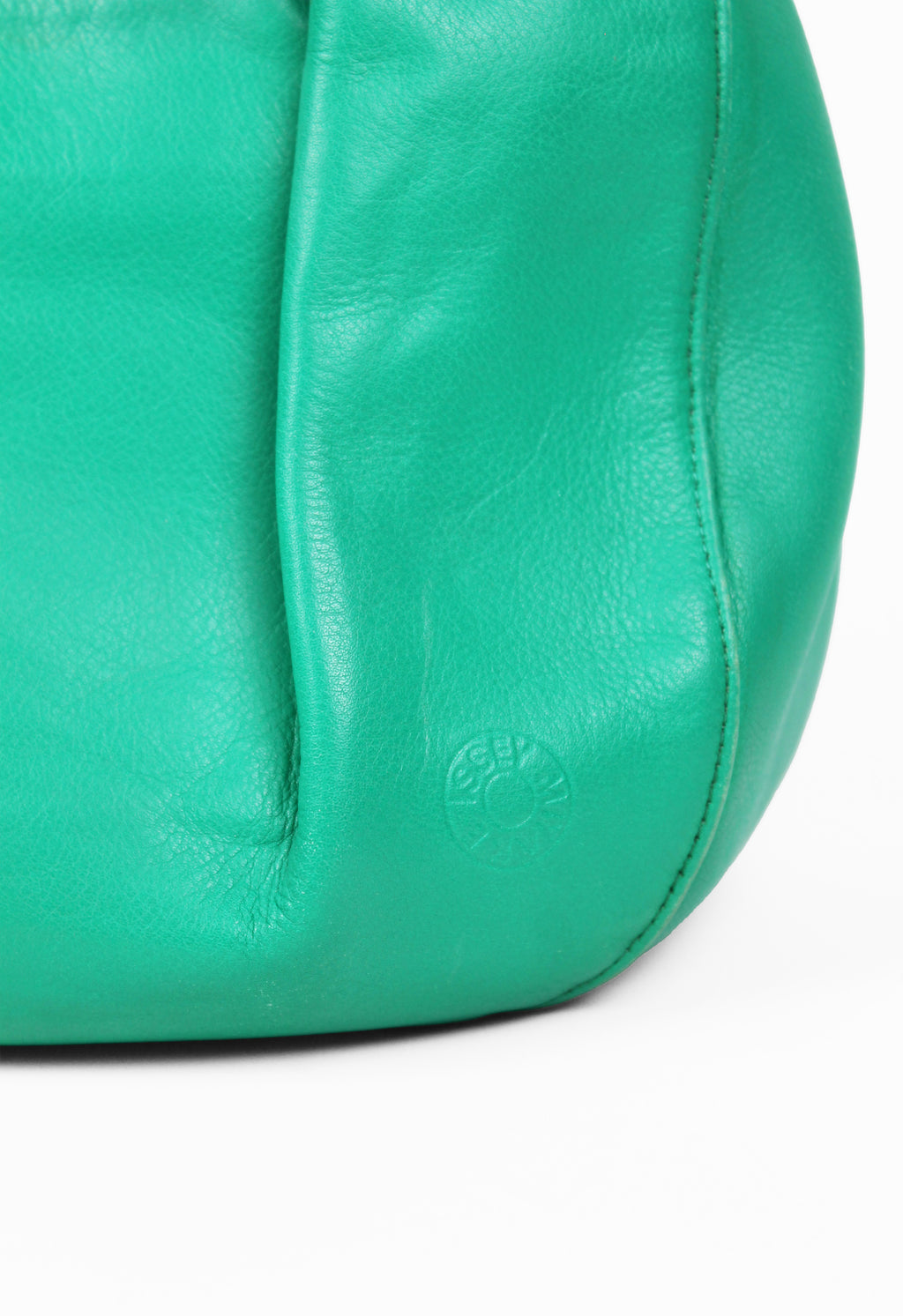 ISSEY MIYAKE SS 2003 GREEN FOLDED LEATHER SHOULDER BAG