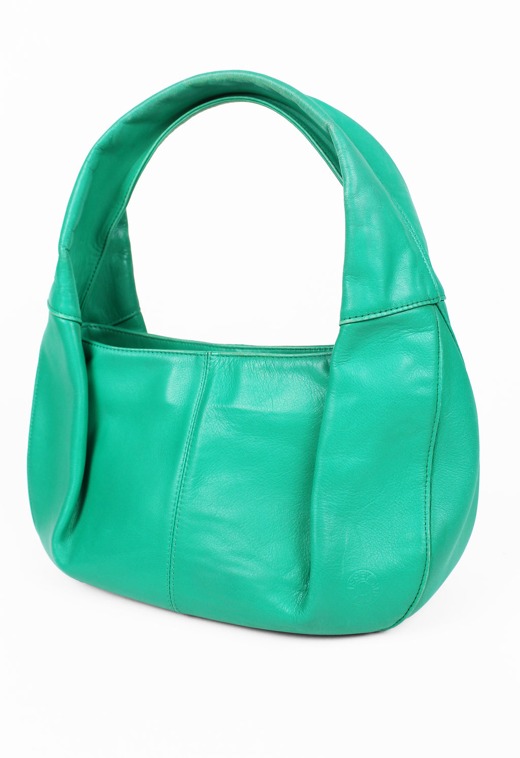 ISSEY MIYAKE SS 2003 GREEN FOLDED LEATHER SHOULDER BAG