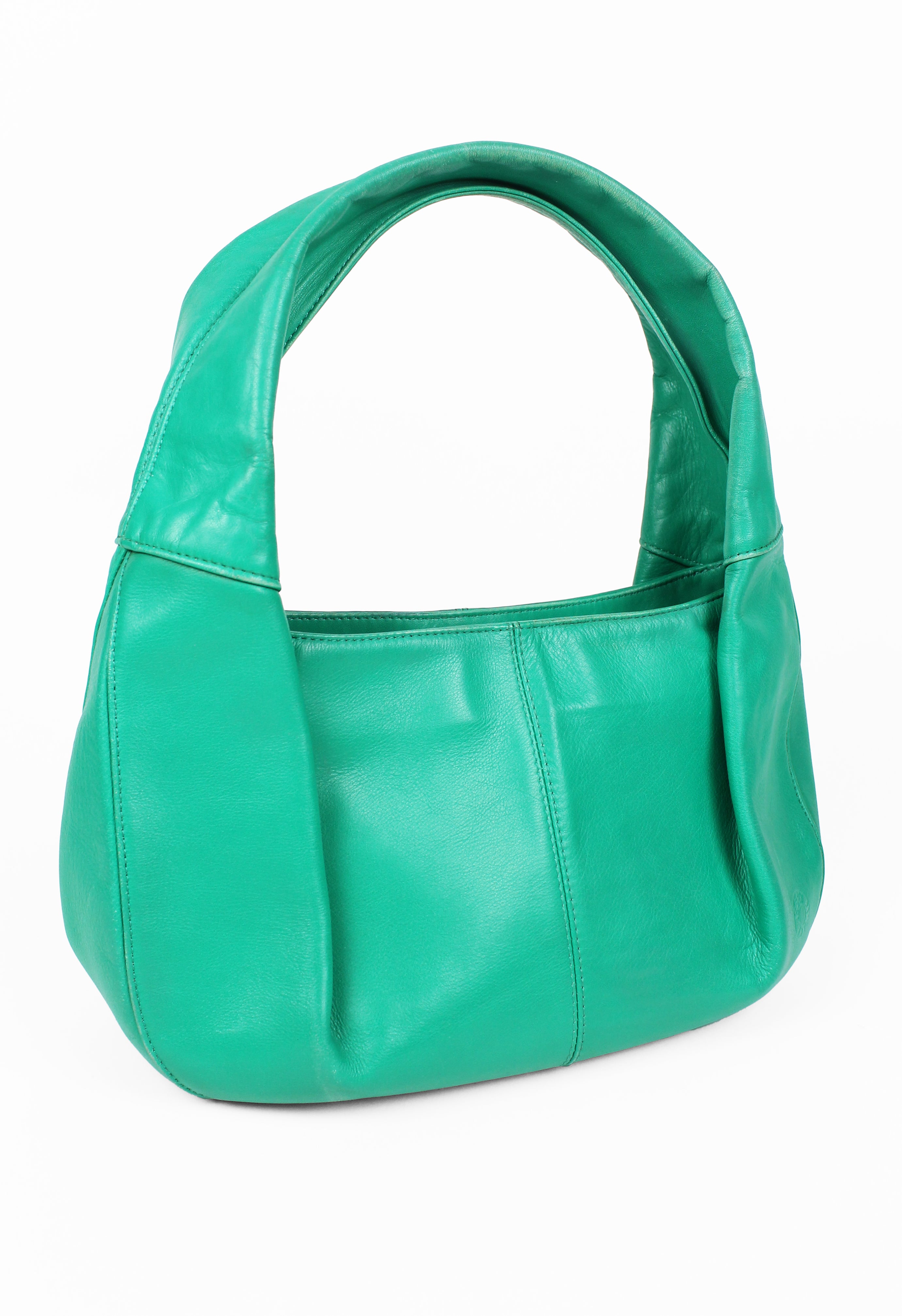 ISSEY MIYAKE SS 2003 GREEN FOLDED LEATHER SHOULDER BAG