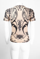 ISSEY MIYAKE SS 2004 MESH TATTOO TOP