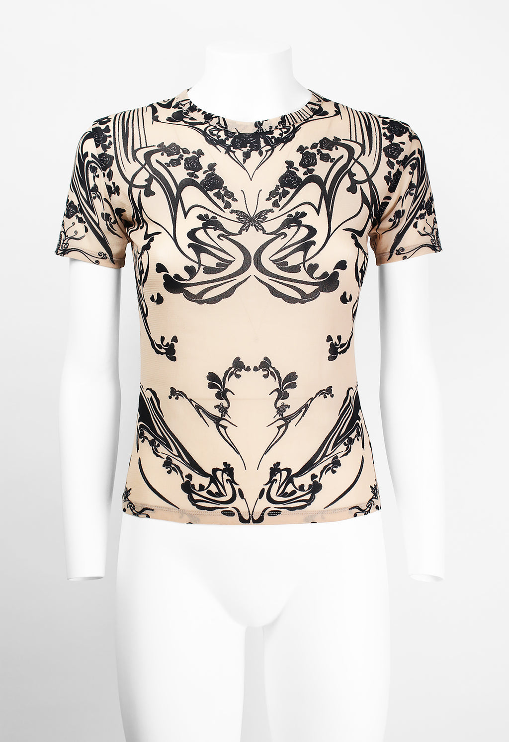 ISSEY MIYAKE SS 2004 MESH TATTOO TOP