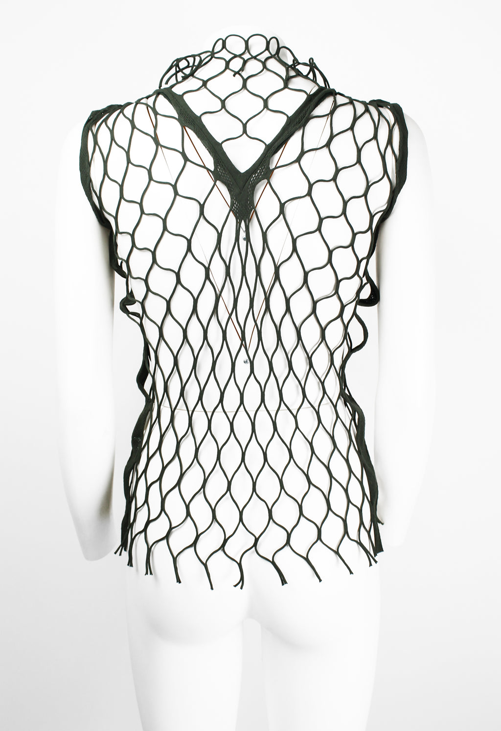 ISSEY MIYAKE SS 2006 KHAKI MESH TOP