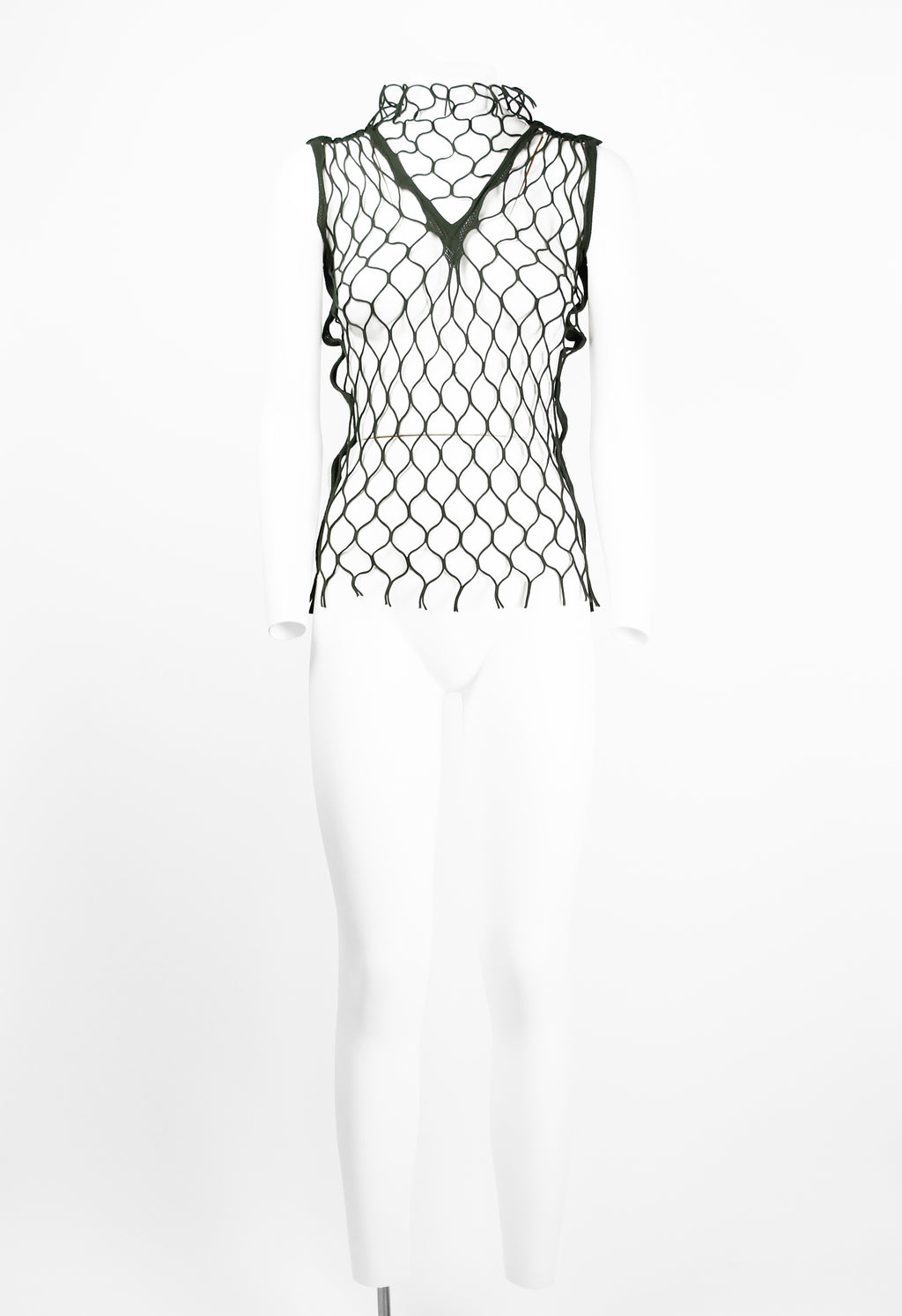 ISSEY MIYAKE SS 2006 KHAKI MESH TOP