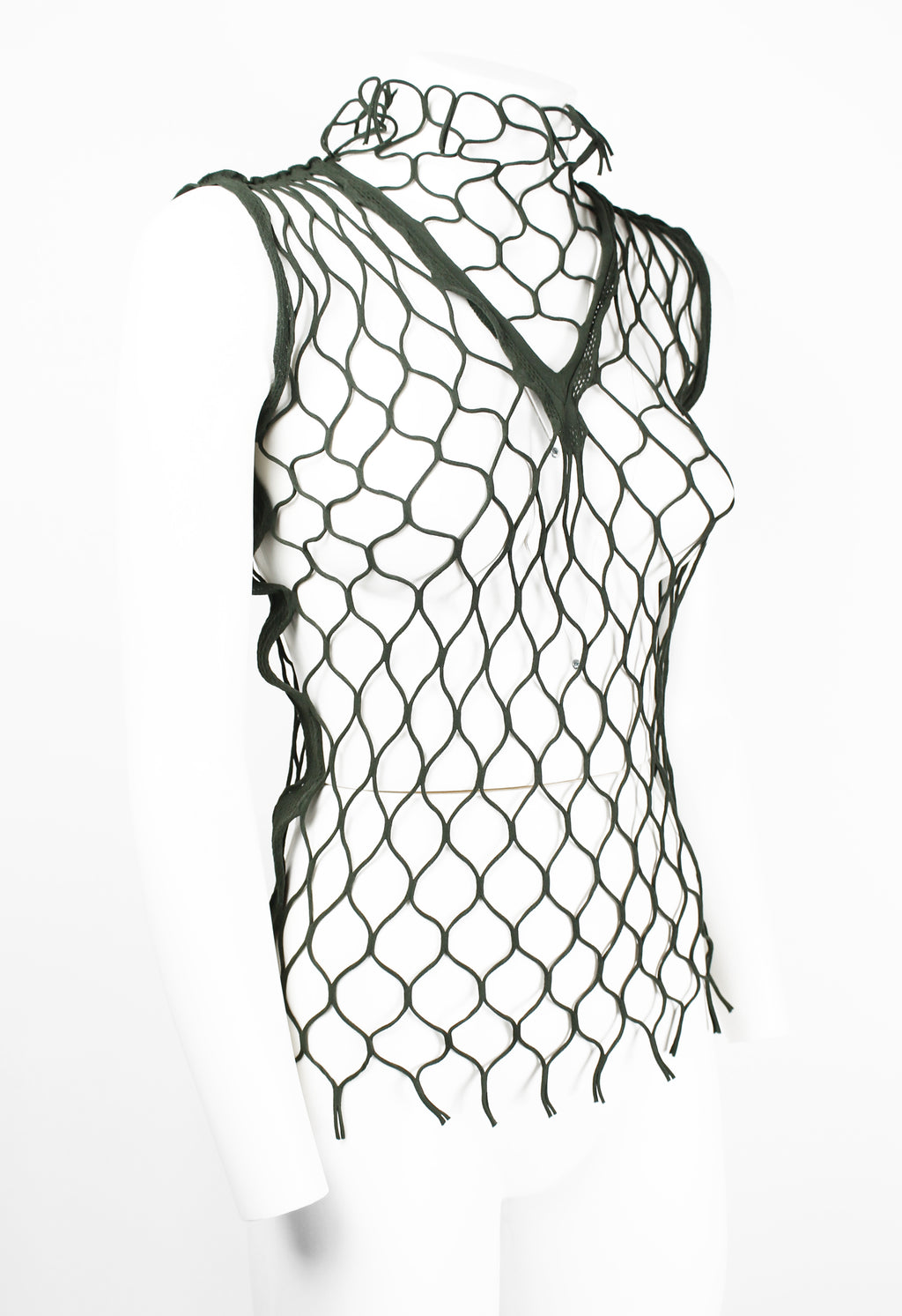 ISSEY MIYAKE SS 2006 KHAKI MESH TOP