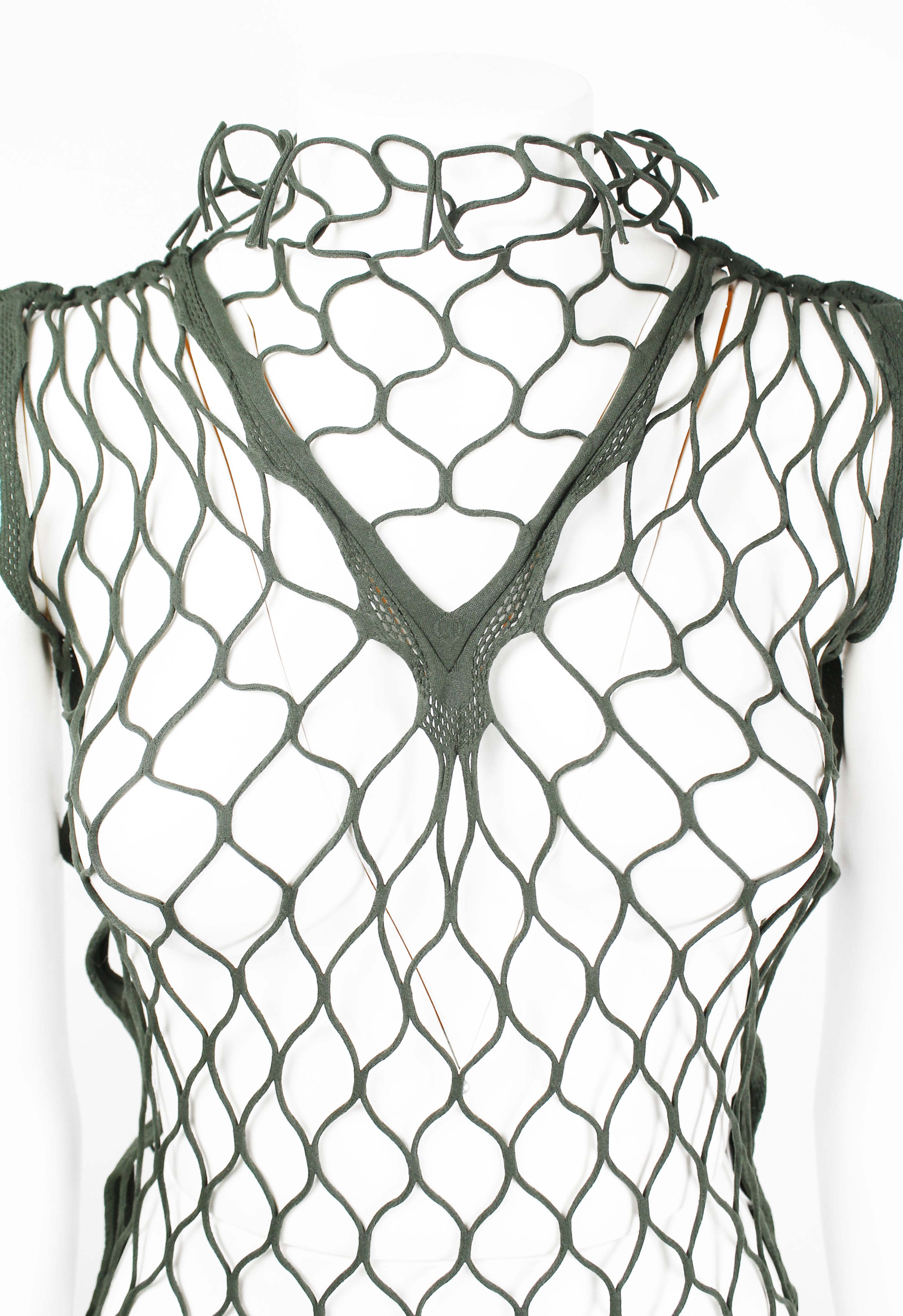 ISSEY MIYAKE SS 2006 KHAKI MESH TOP