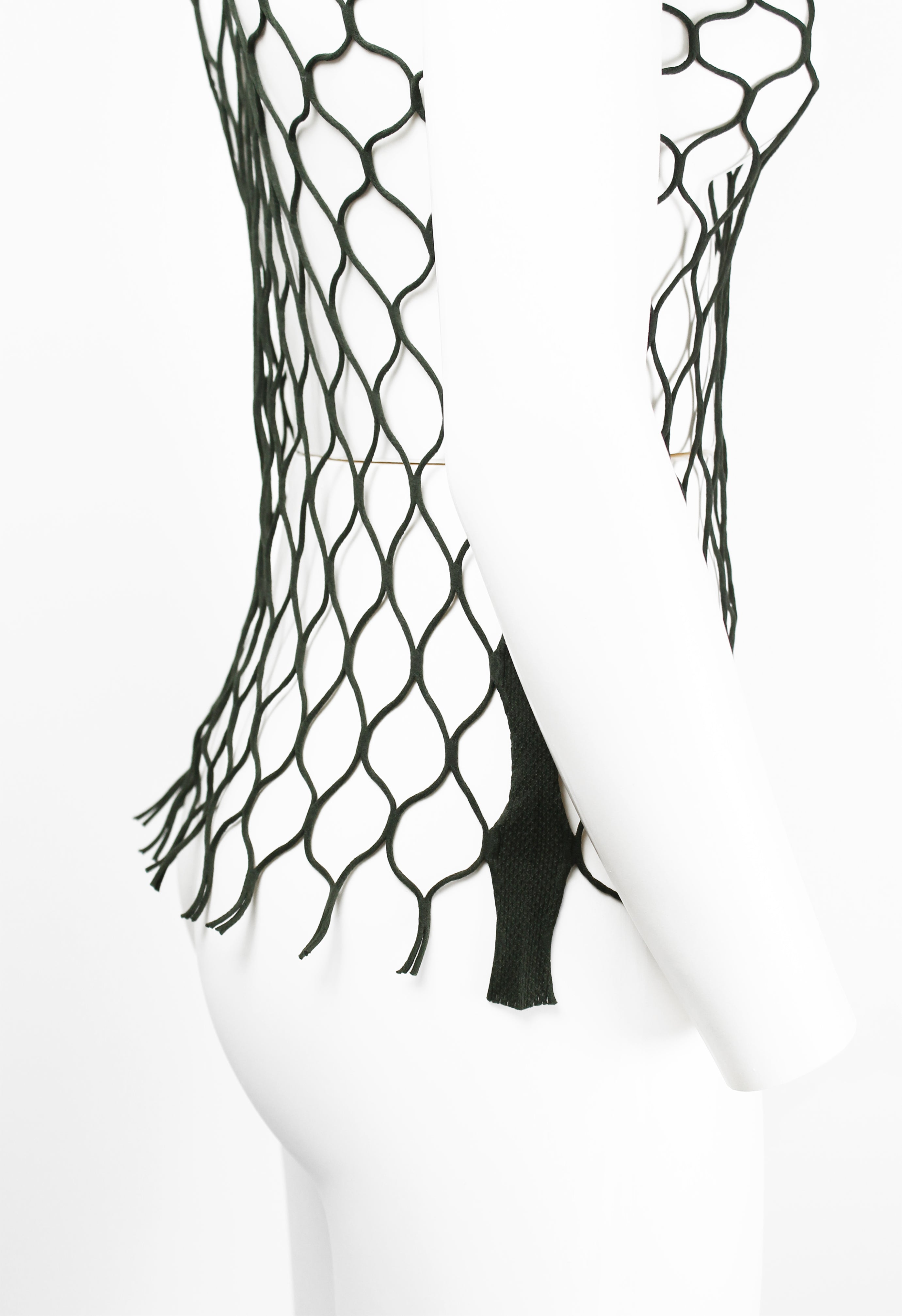 ISSEY MIYAKE SS 2006 KHAKI MESH TOP