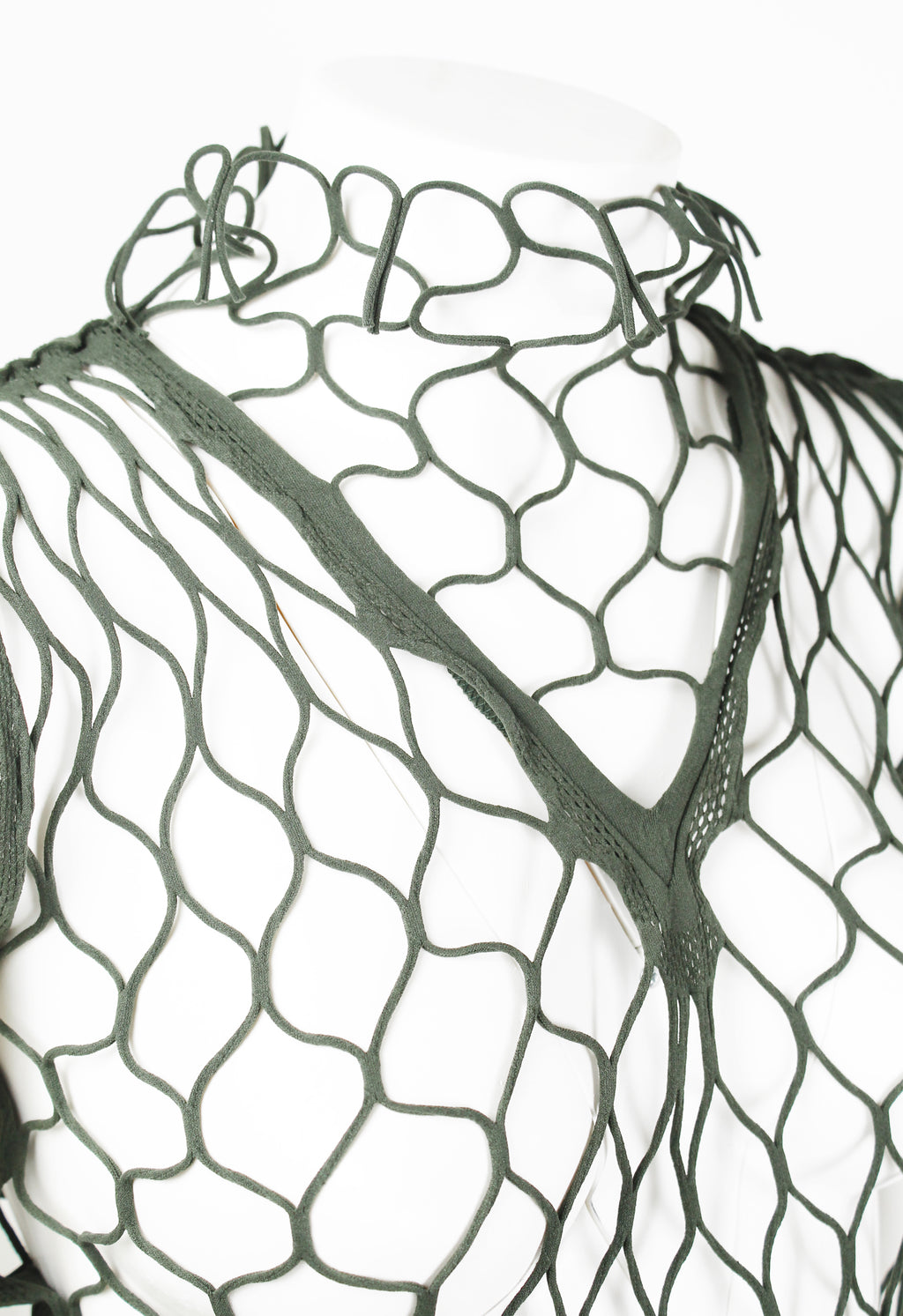 ISSEY MIYAKE SS 2006 KHAKI MESH TOP