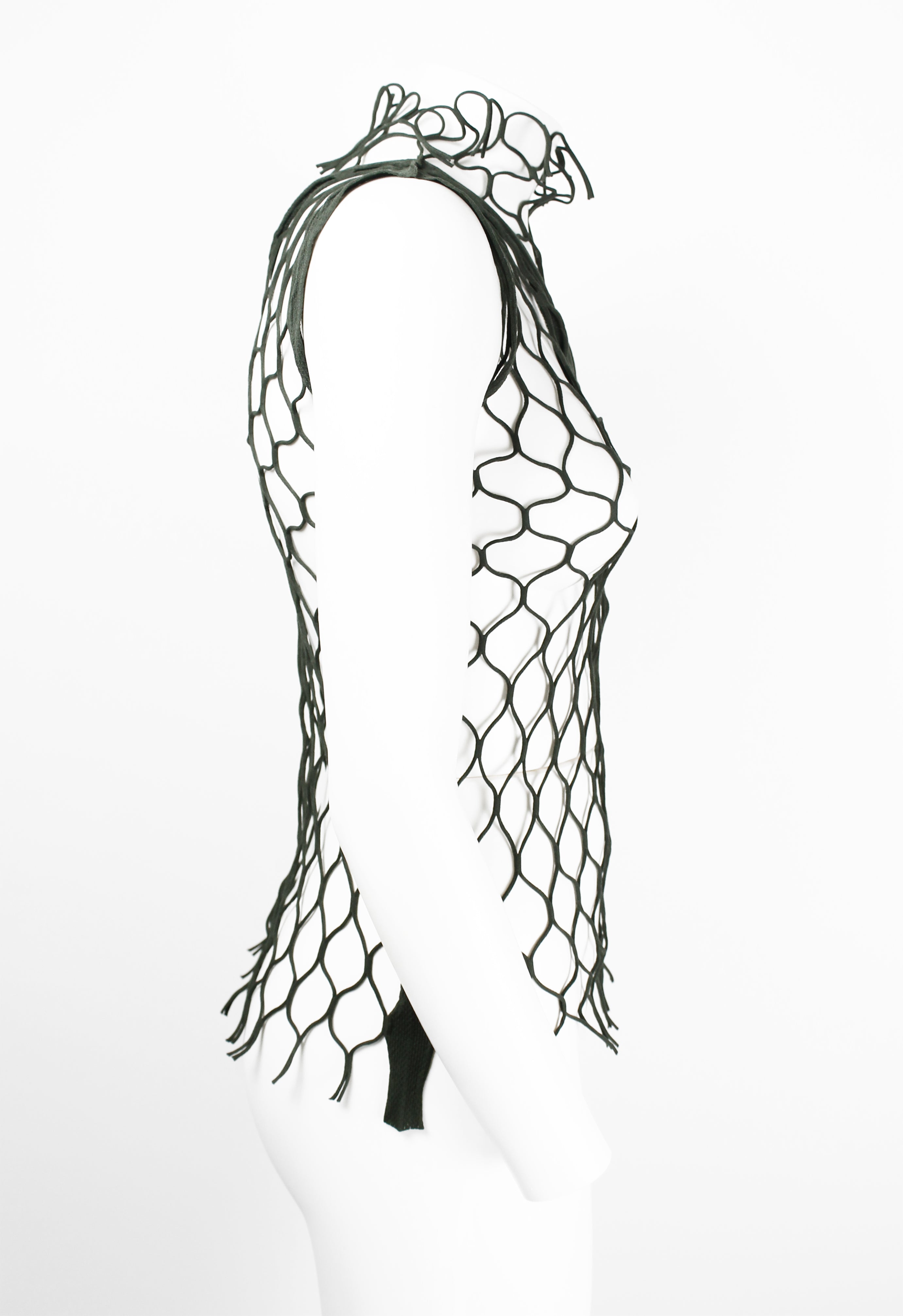 ISSEY MIYAKE SS 2006 KHAKI MESH TOP