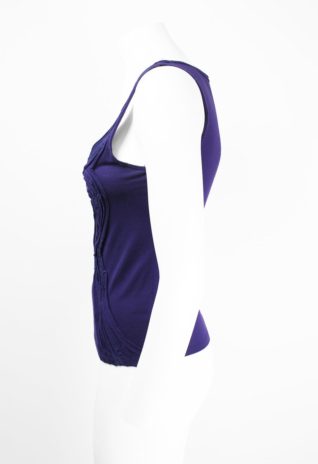 ISSEY MIYAKE SS 2005 PURPLE GATHERED VEST