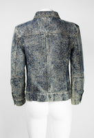 ISSEY MIYAKE SS 2007 DENIM ROSE EMBOSSED JACKET