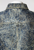 ISSEY MIYAKE SS 2007 DENIM ROSE EMBOSSED JACKET