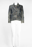 ISSEY MIYAKE SS 2007 DENIM ROSE EMBOSSED JACKET