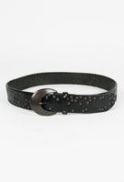 ISSEY MIYAKE STUDDED CRACKED LEATHER BELT