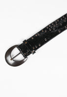 ISSEY MIYAKE STUDDED CRACKED LEATHER BELT