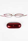 ISSEY MIYAKE FOLDABLE TITANIUM GLASSES WITH PILL CASE