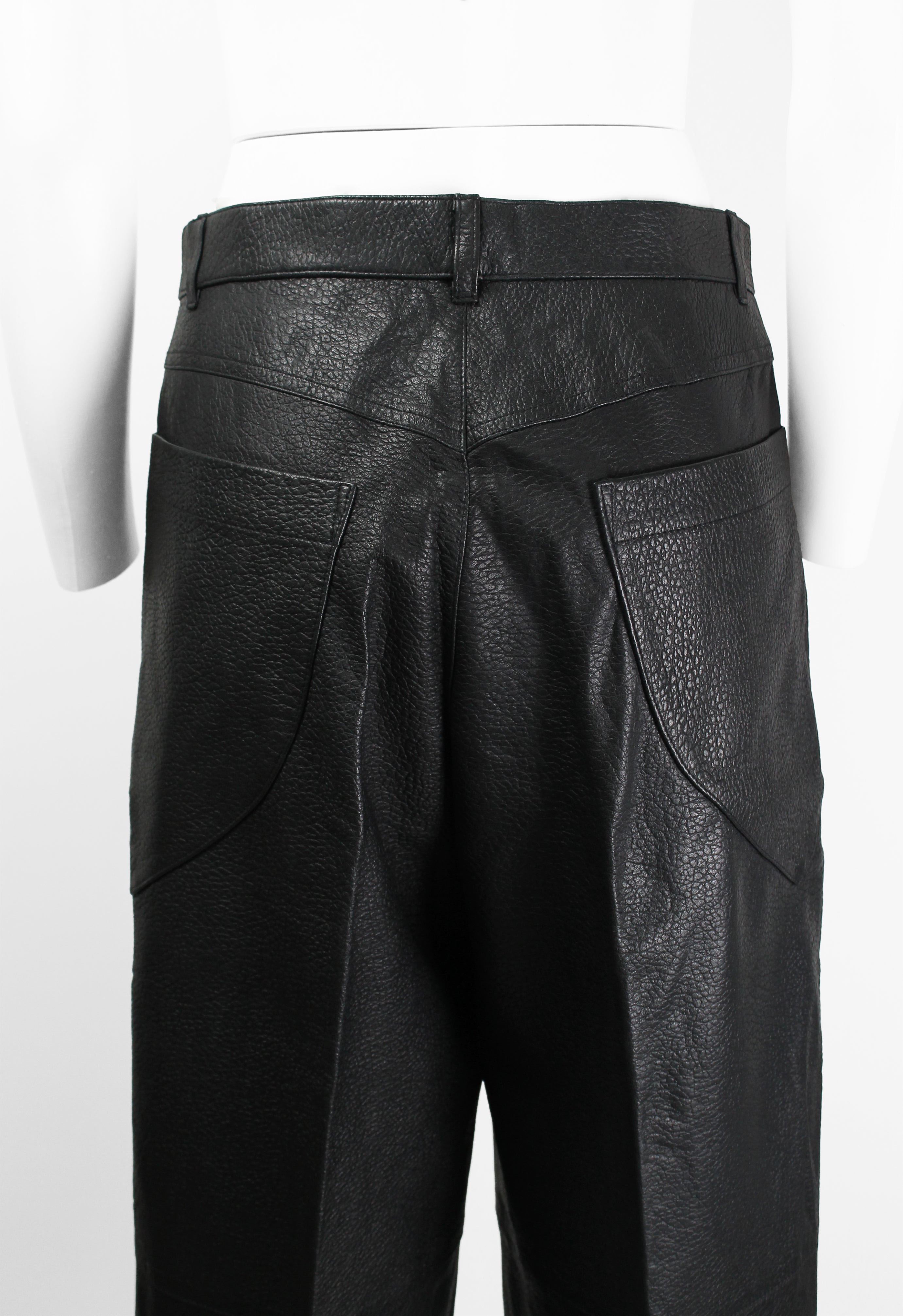 ISSEY MIYAKE 1980'S LEATHER TROUSERS