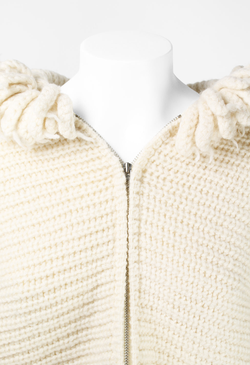 ISSEY MIYAKE 1980'S HEAVY KNITTED ZIP CARDIGAN