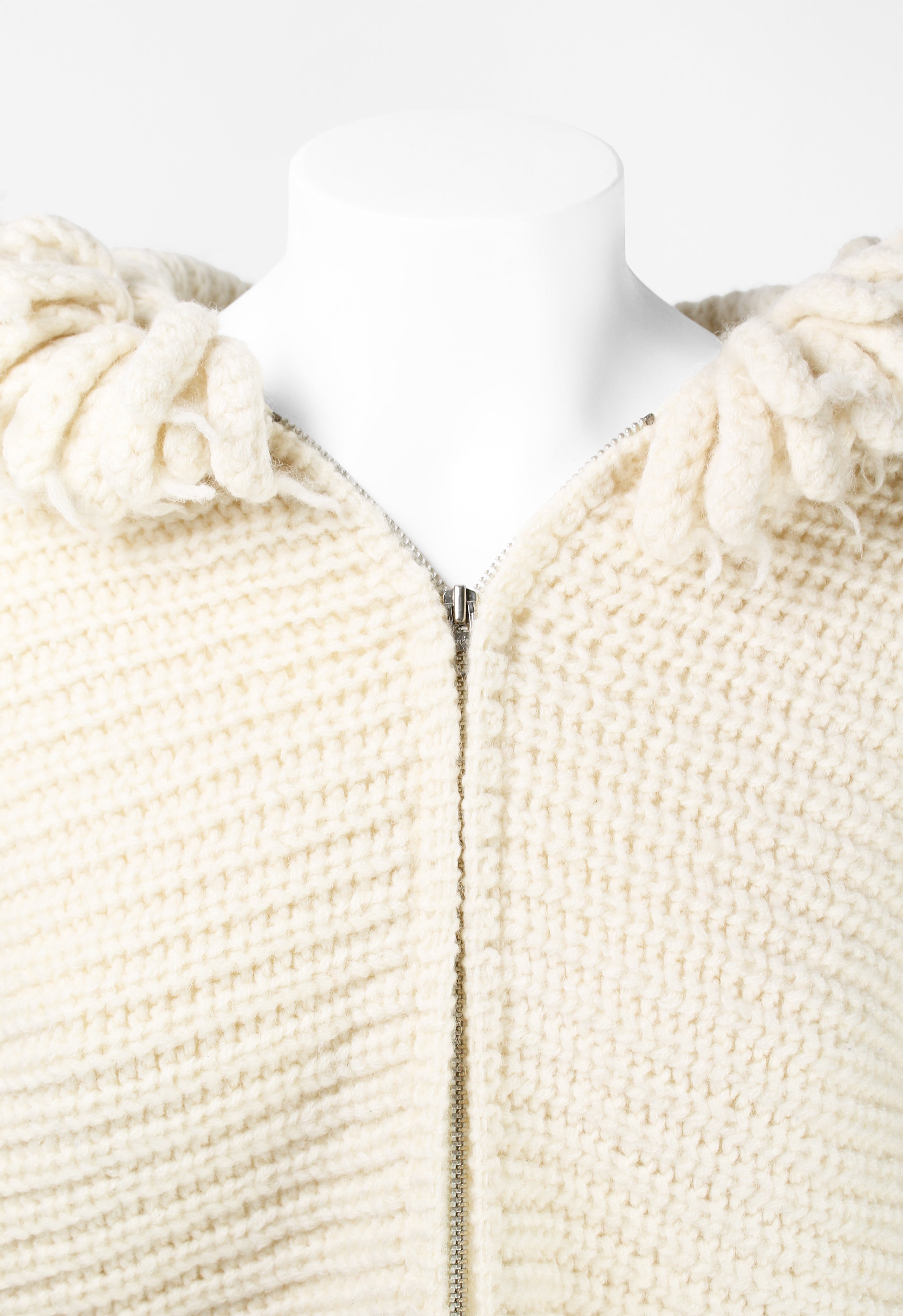 ISSEY MIYAKE 1980'S HEAVY KNITTED ZIP CARDIGAN