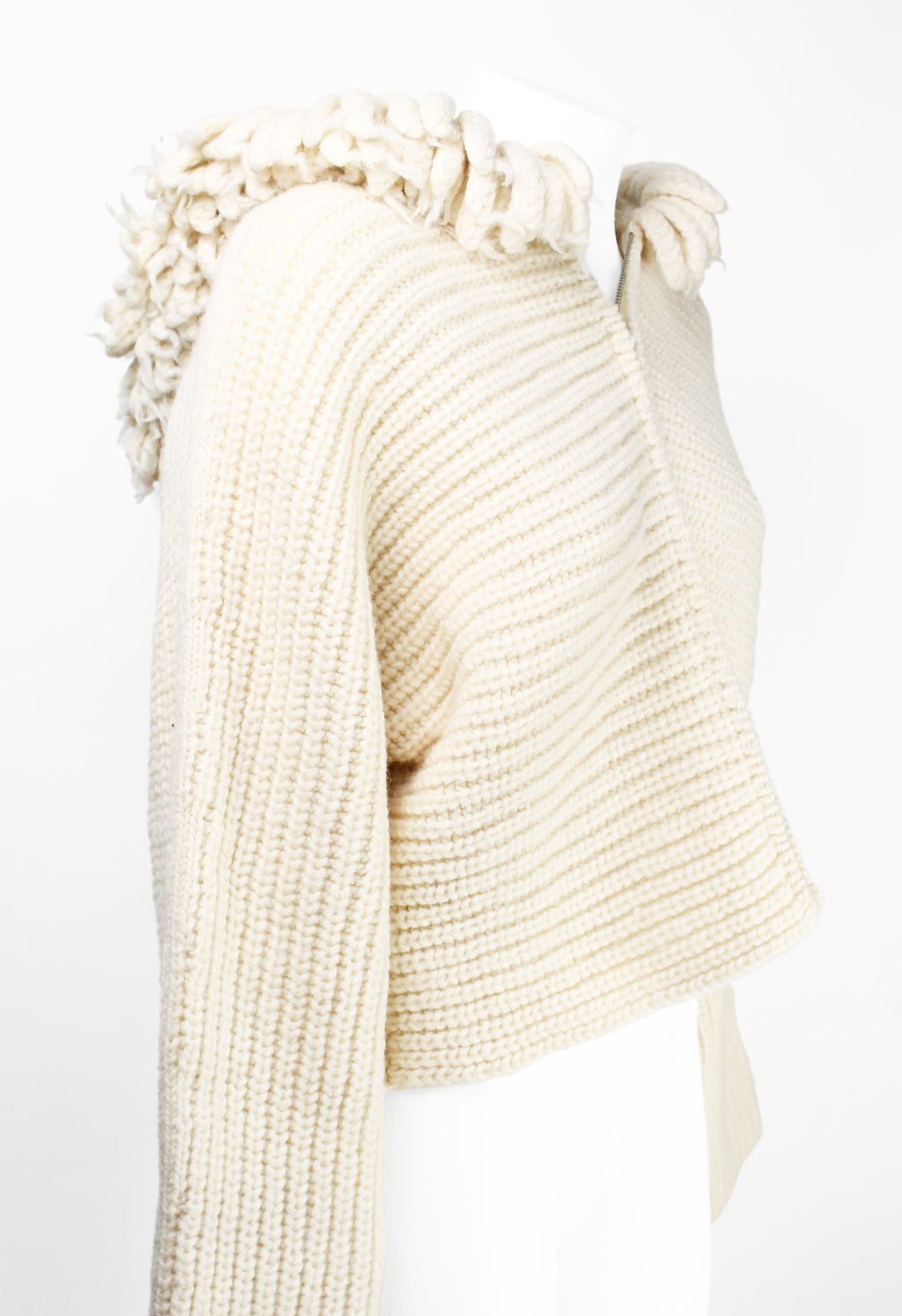 ISSEY MIYAKE 1980'S HEAVY KNITTED ZIP CARDIGAN