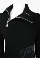 ISSEY MIYAKE FW 2004 BLACK GRAPHIC DOUBLE ZIP SWEATER