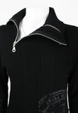 ISSEY MIYAKE FW 2004 BLACK GRAPHIC DOUBLE ZIP SWEATER