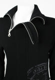 ISSEY MIYAKE FW 2004 BLACK GRAPHIC DOUBLE ZIP SWEATER